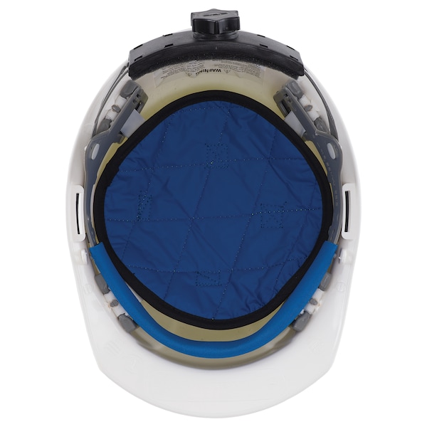 Deltaplus Crown Cooler, Hard Hat, Coolerz, C421, Hi-Viz Lime and Blue, PK6 21564 - main